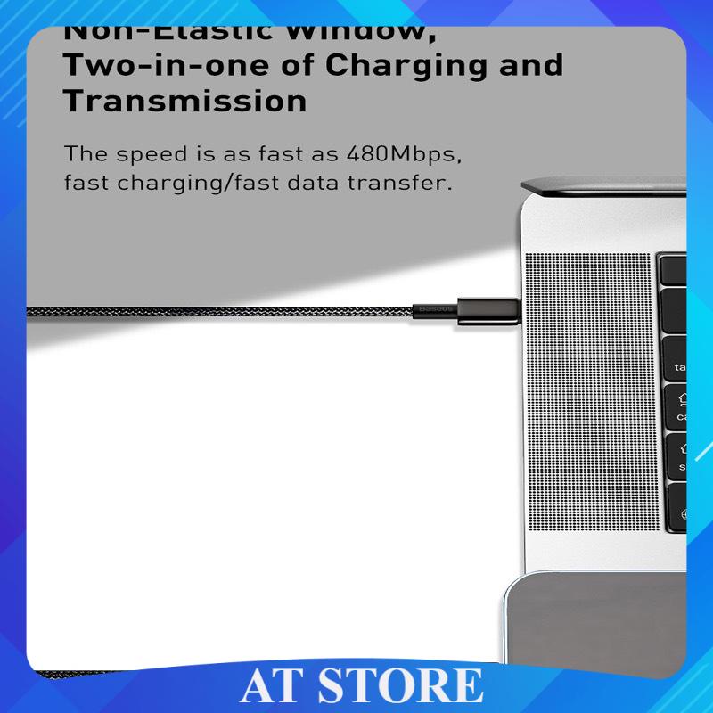 Cáp Sạc Nhanh LN PD20W Baseus Tungsten Gold Chính Hãng - Cáp Sạc Dây Dù Cho IP