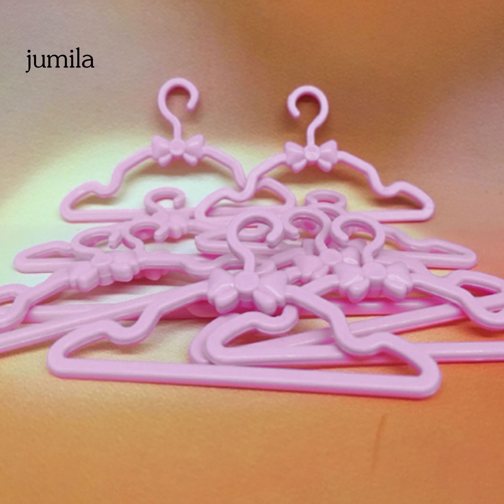 Bộ 20 Móc Nhựa Treo Quần Áo Búp Bê Màu Hồng Đa Năng Tái Sử Dụng Được