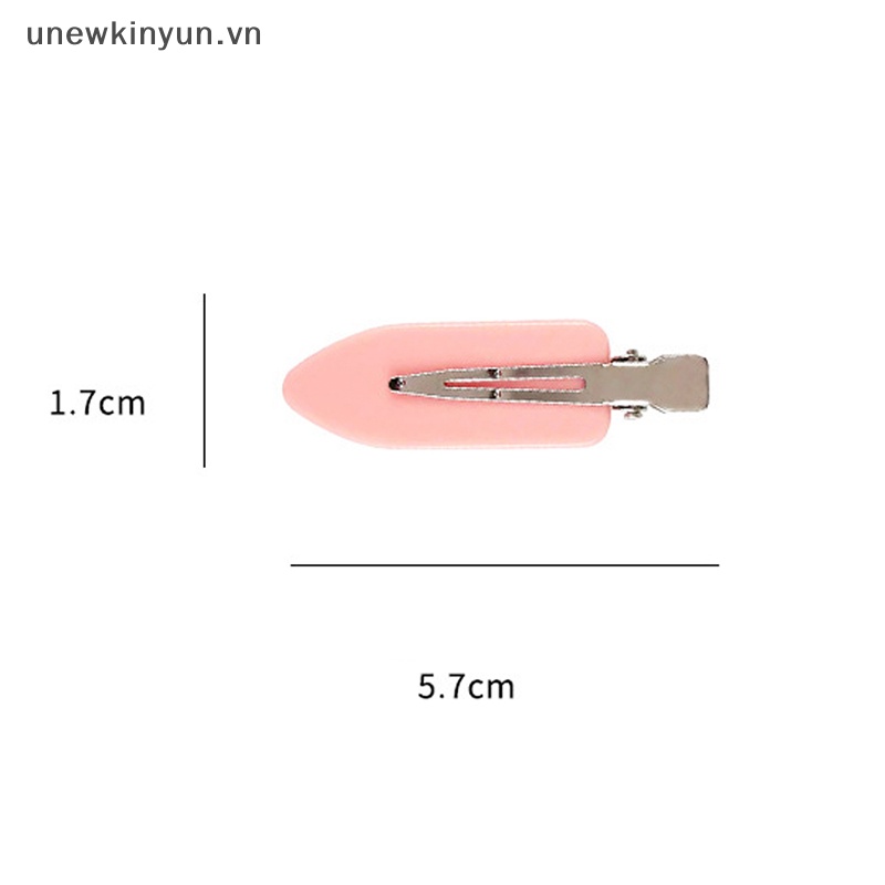 Bộ 4 Kẹp Tóc Kim Loại Không Đường May Dễ Thương Cho Nữ