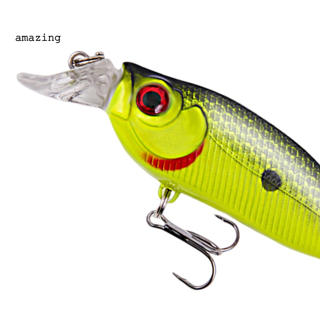 Mồi Câu Cá Giả 3D Màu Sắc Tươi Sáng Kèm Lưỡi Câu Sắc Bén Thoát Hiểm 7.4cm / 8.5g