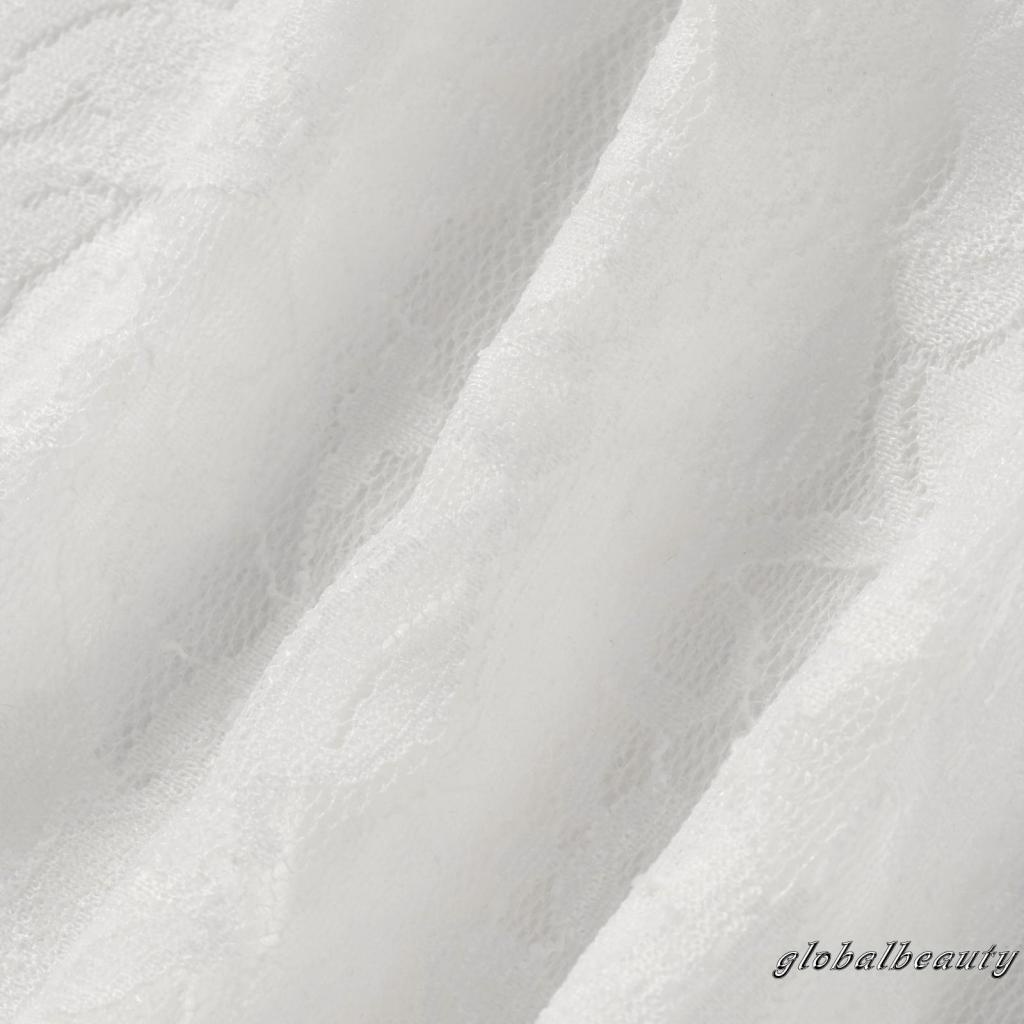 Áo Thun Tay 3 / 4 Phối Ren Xuyên Thấu Thời Trang Mùa Hè Cho Nữ