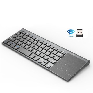 Thin 2.4Ghz Usb Wireless Mini Keyboard Wither Touchpad Numeric Keypad For Tablet Desktop Laptop Pc [Q/14]