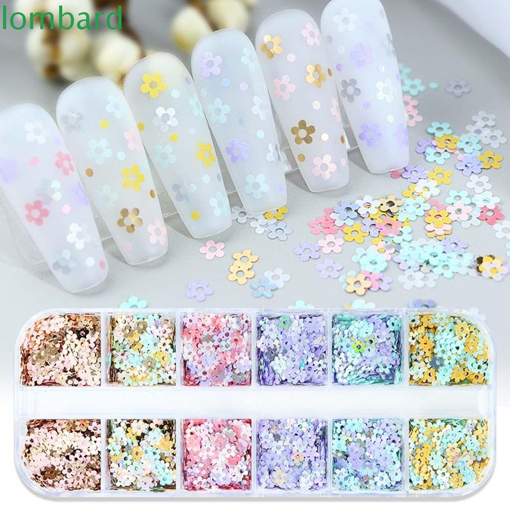 Hộp Phụ Kiện Trang Trí Móng Tay Hình Hoa Màu Sắc Hỗn Hợp Thời Trang