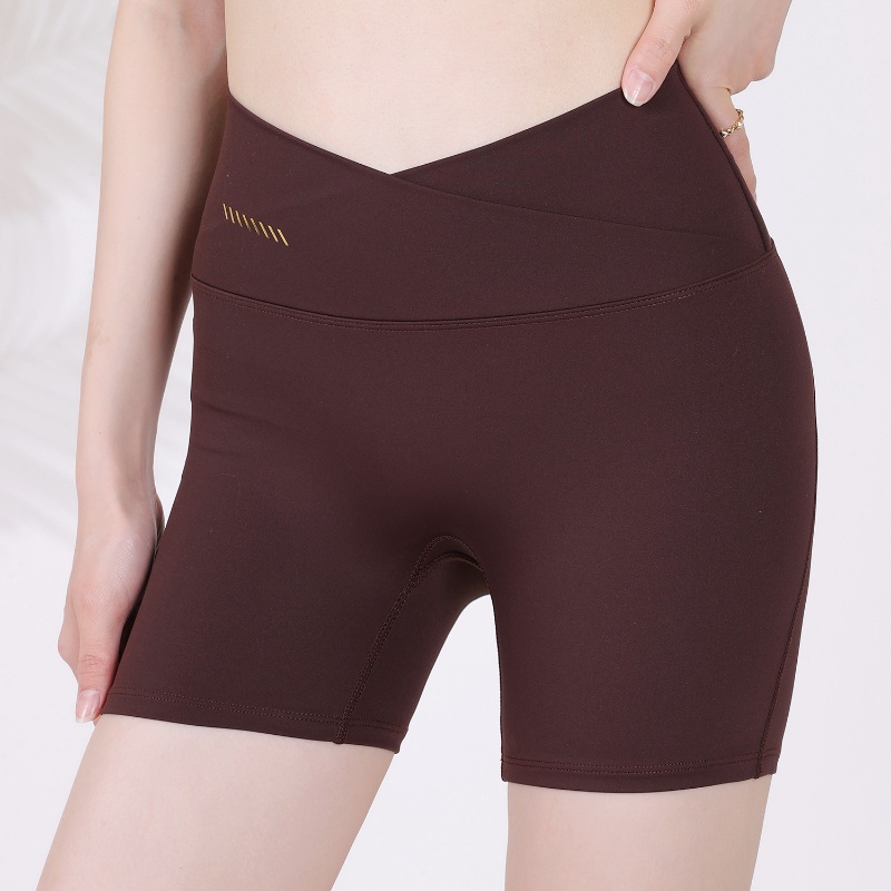 Quần Short Thể Thao Dáng Ôm Chữ V Có Túi Nâng Hông Dành Cho Nữ