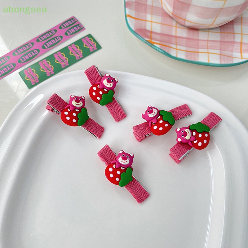 1 Kẹp Tóc Hình Chú Gấu / Trái Dâu / Cua Dễ Thương Cho Bé Gái