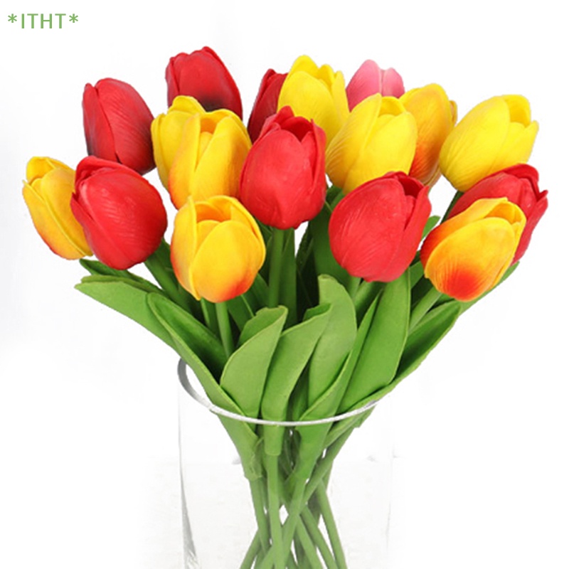 Set 5 / 10 Hoa Tulip Nhân Tạo Bằng PU Màu Sắc Ngẫu Nhiên Dùng Để Trang Trí Tiệc Cưới Mới