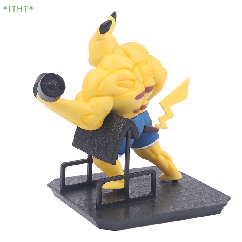 Mô Hình Nhân Vật Pikachu Cơ Bắp Người Bằng PVC Kích Thước 15cm Mới