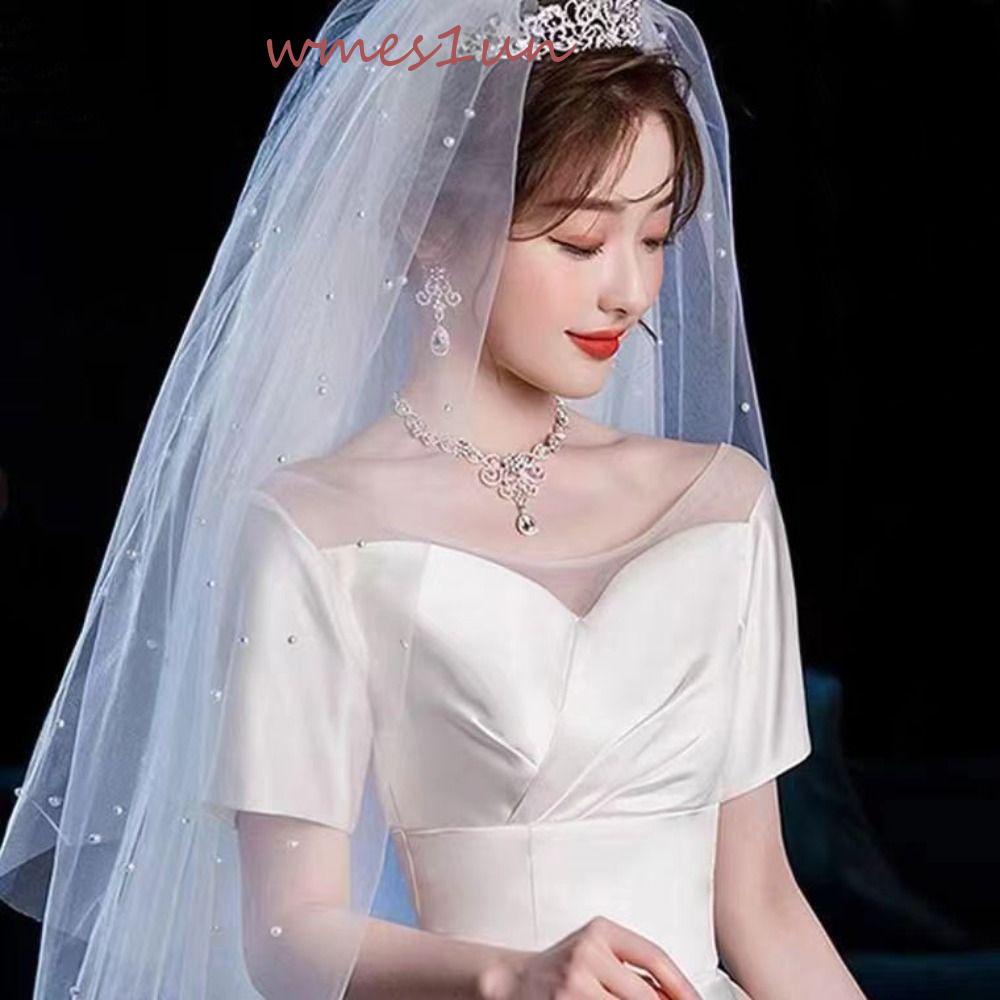 Lược Cài Tóc Nhiều Lớp Màu Trắng Phong Cách Baroque WMES15H