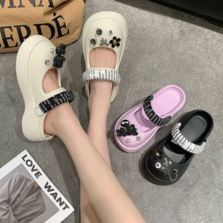 Mr. giày thể thao phong cách năng động trẻ trung dép crocs đục lỗ đế dày tăng chiều cao chống trượt thời trang cho nữ