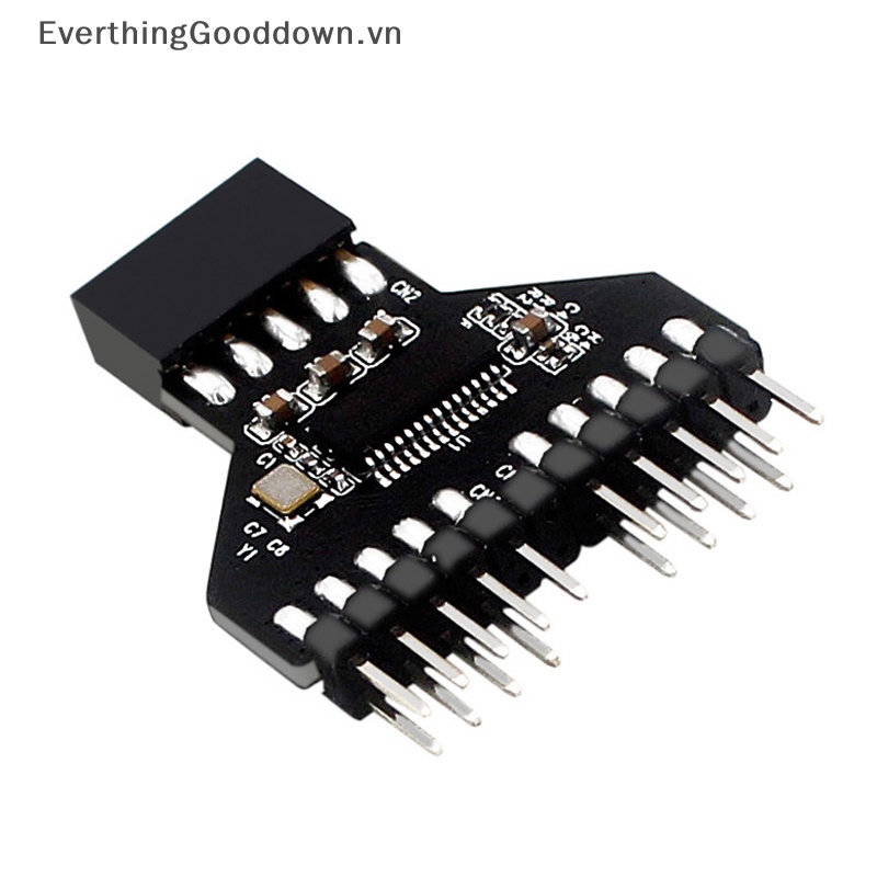 Everthingood Cáp Nối Bo Mạch Chủ Chuyển Đổi USB 2.0 1 Sang 2 Cổng 9 Pin