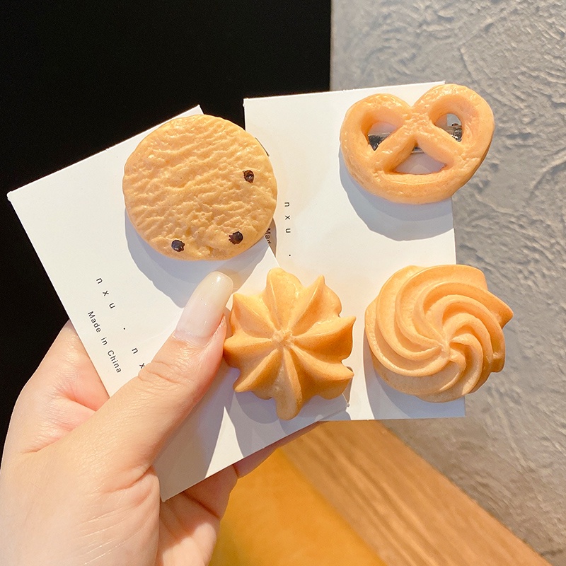 Kẹp Tóc Hình Bánh Quy Dễ Thương