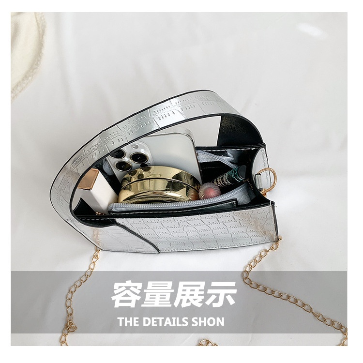 Túi Xách JASMIN NOIR Da PU Dáng Vuông Họa Tiết Da Cá Sấu Thời Trang Cho Nữ