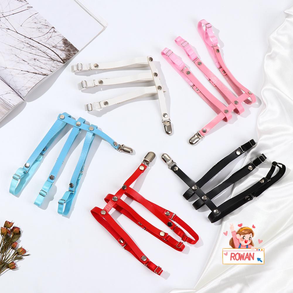 Đai Nịt Vớ Da Pu 3 Hàng Phong Cách Gothic