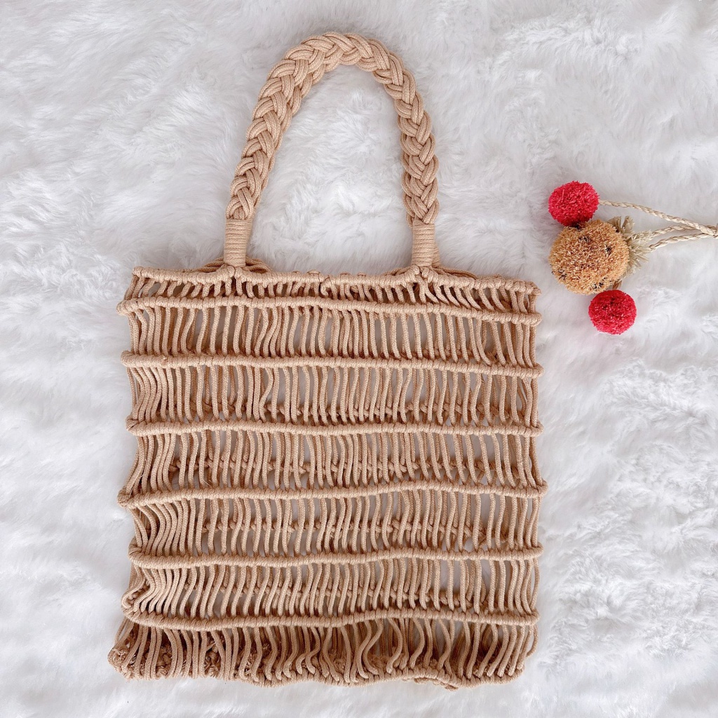 Túi Lưới Đeo Cổ Tay Handmade Kiểu Dáng Đơn Giản Thời Trang Dành Cho Nữ