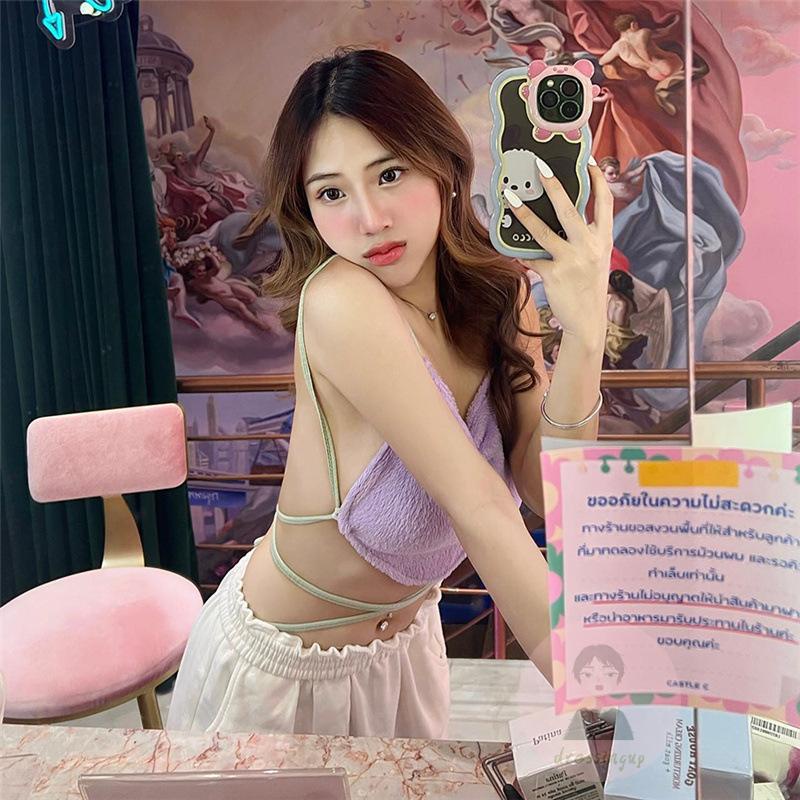 Áo Hai Dây Dáng Ôm Màu Sắc Tương Phản Thời Trang Mùa Hè Cho Nữ