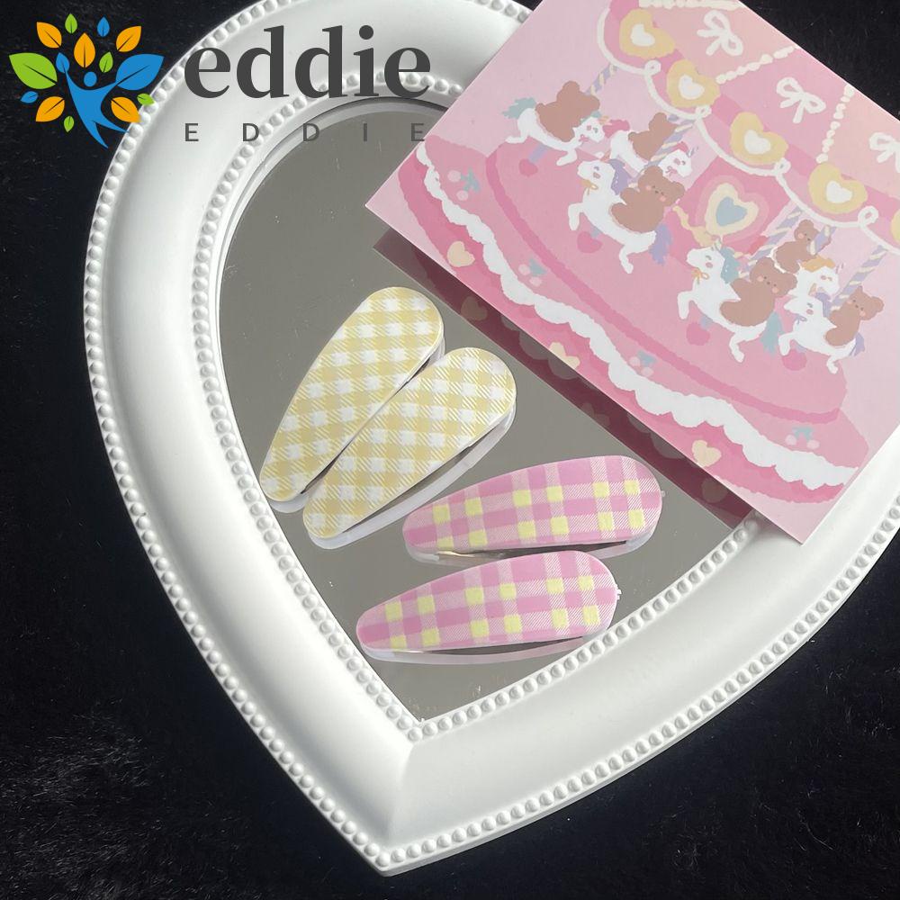 Kẹp Tóc Họa Tiết Kẻ Sọc / Giọt Nước Nhiều Màu Sắc Bằng Acrylic 26Ede