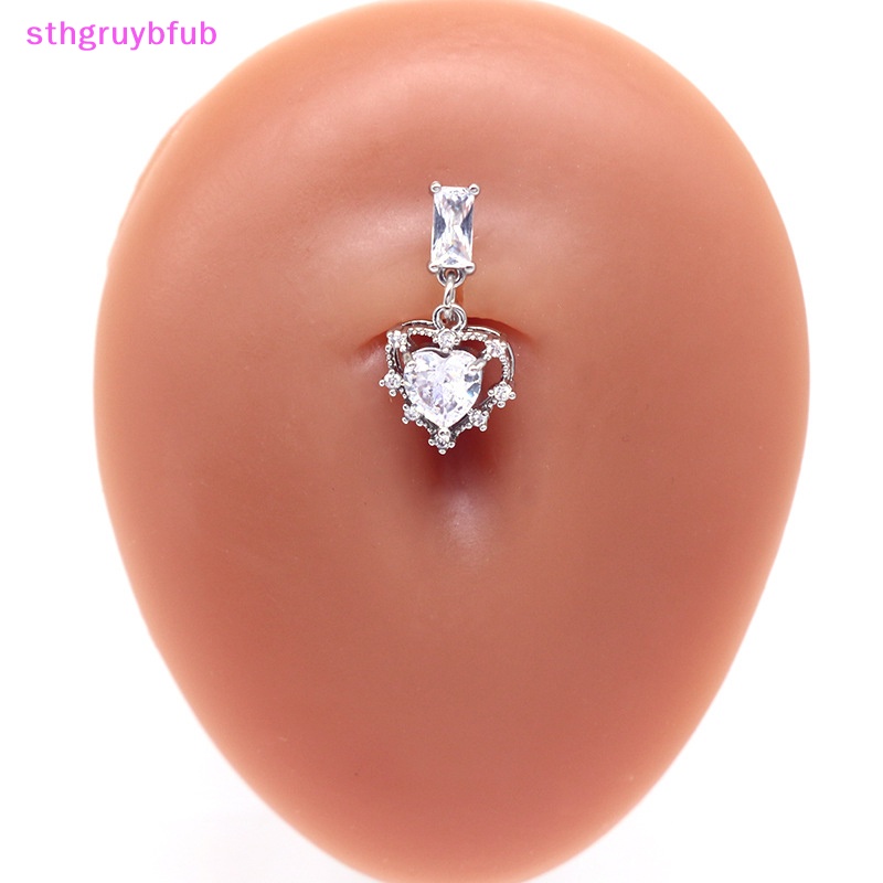 Khuyên RốN HìNh Nơ / TráI Tim ĐíNh Đá BằNg ThéP Không Gỉ