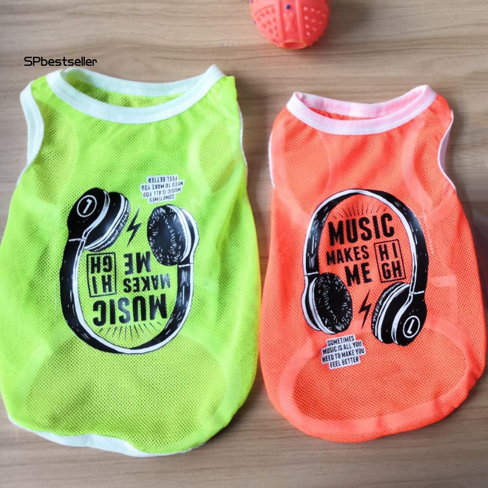 Áo Lưới Thoáng Khí Hình Tai Nghe Cho Thú Cưng