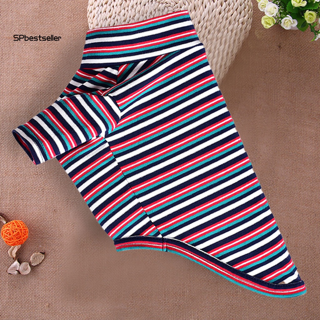 Áo Sát Nách Cổ Cao Kẻ Sọc Thoáng Khí Thời Trang Mùa Xuân Cho Cún Cưng