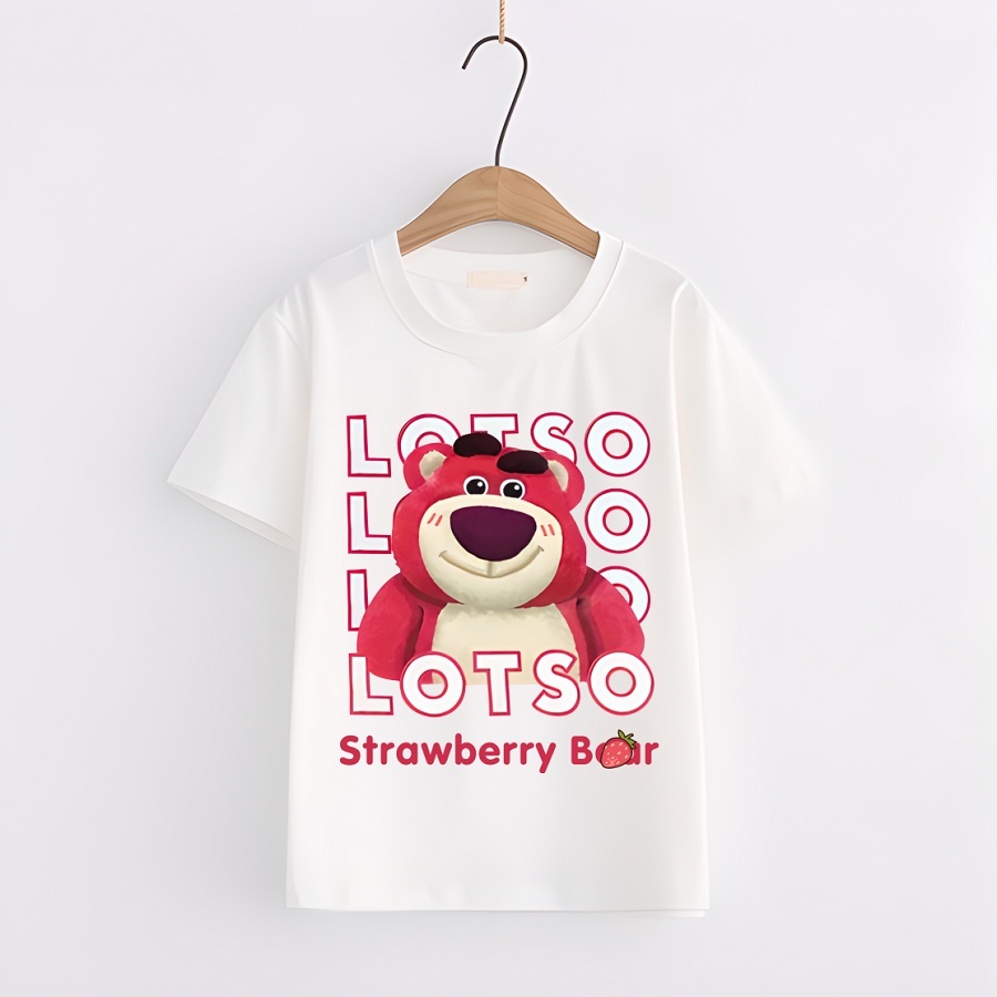 Áo Thun in hình Gấu dâu Lotso cực dễ thương cho bé SIÊU ĐẸP