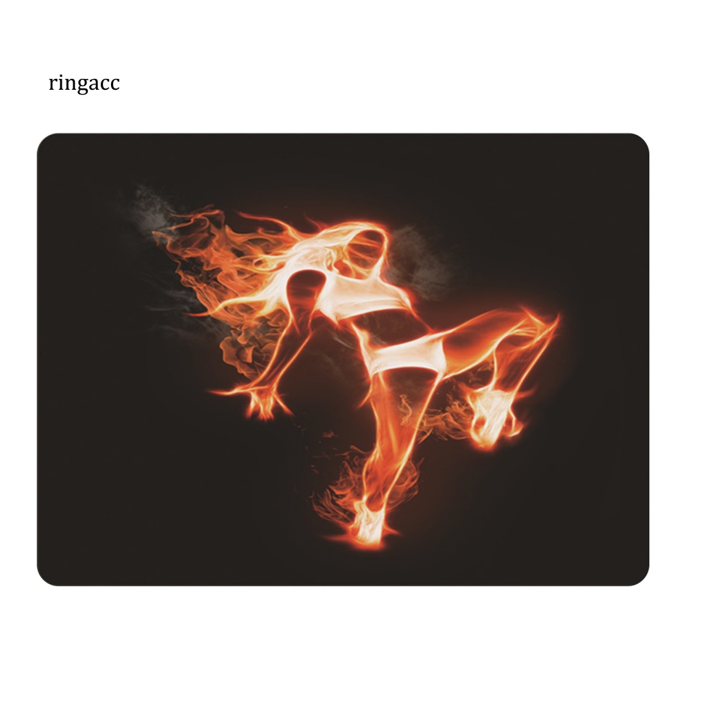 Tấm Lót Chuột Bằng Cao Su Mềm Chống Trượt Họa Tiết Ngọn Lửa Cho Laptop
