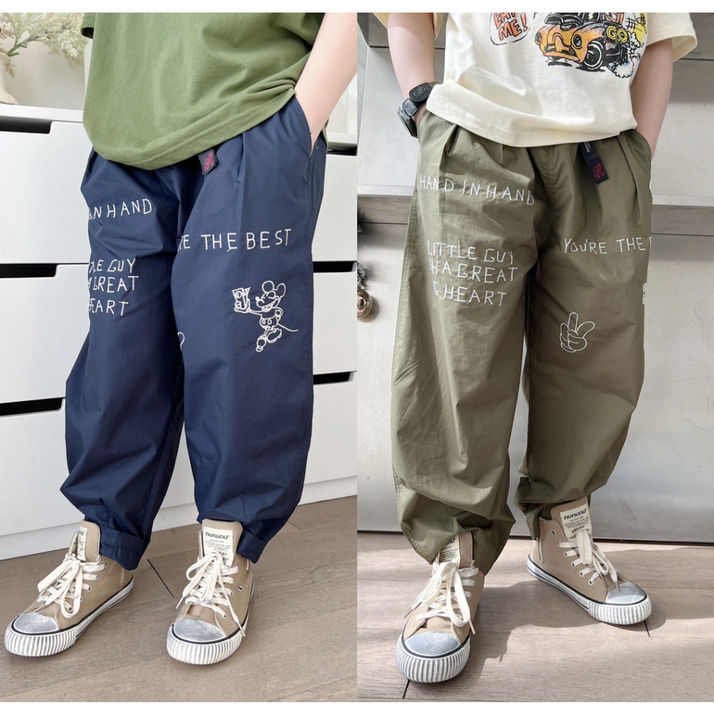 Quần Harem Cotton Dệt Thêu Họa Tiết Tinh Tế Phong Cách Nhật Bản Thời Trang Xuân Hè Chống Muỗi Cho Bé Trai Và Gái 23