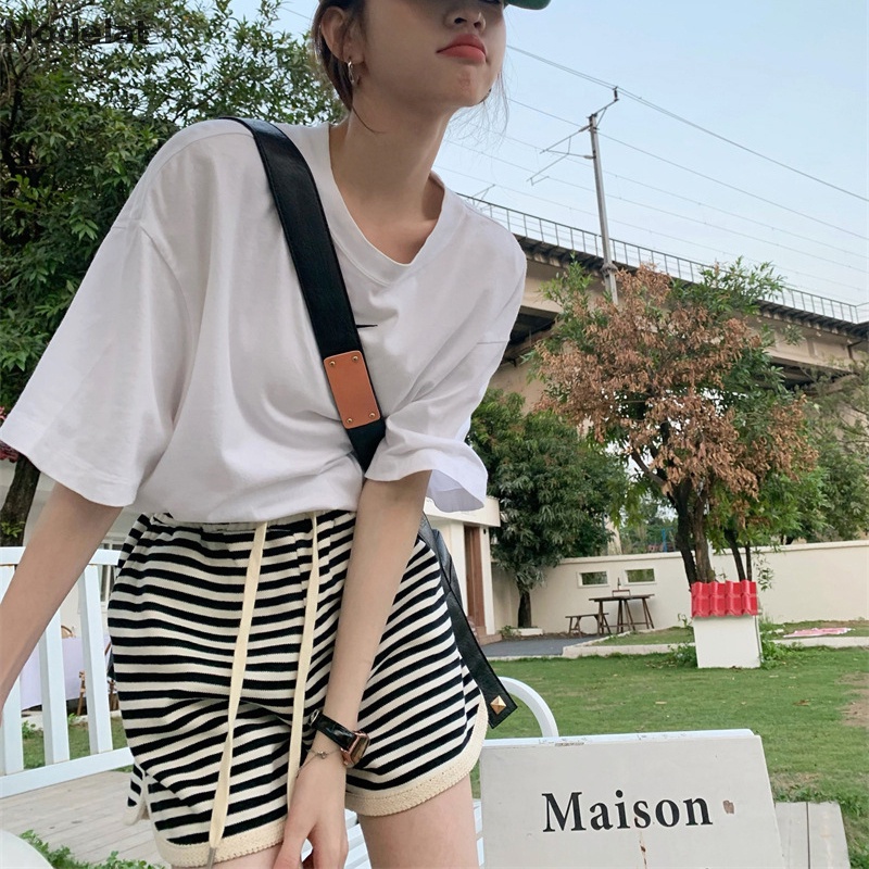 Mfc Quần Short Thể Thao Lưng Cao Dáng Rộng Mềm Mại Thoáng Khí Dễ Phối Đồ Thời Trang Mùa Hè Cho Nữ