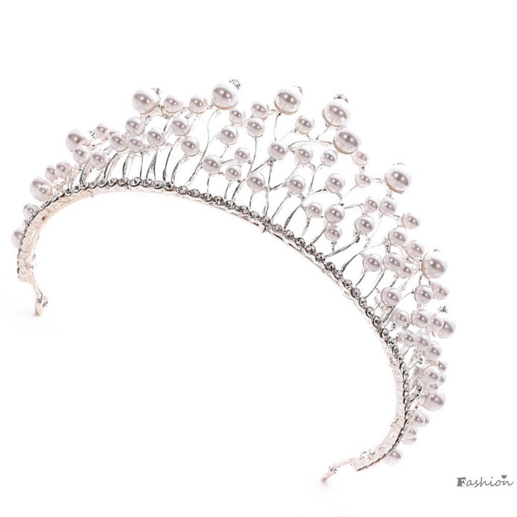 Vương Miện Cô Dâu Đính Ngọc Trai Sang Trọng