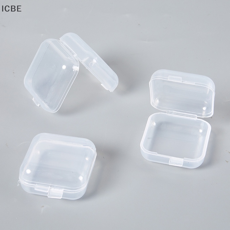 Set 10 Hộp Nhựa Mini Trong Suốt Dùng Đựng Trang Sức Tiện Lợi
