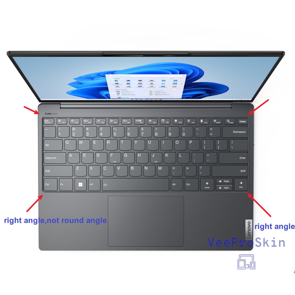 Ốp Lưng Silicone Cho Lenovo Slim 7 Carbon 13 2023 / Slim 7i Carbon 13 13.3 '' / Lenovo Yoga Slim 9i Gen 7 14 inch