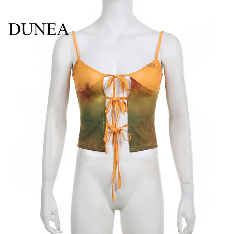 Áo Tank Top Nhuộm Màu Phong Cách Mỹ Thời Trang Cho Nữ