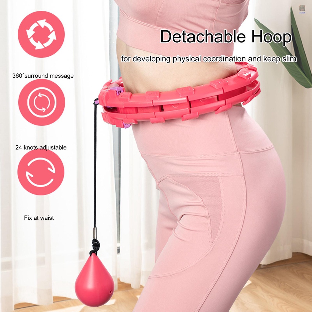 Vòng Lắc Eo Mát Xa 2 Trong 1 24 Nút Tự Động Xoay Hỗ Trợ Giảm Cân Cho Người Lớn Và Trẻ Em