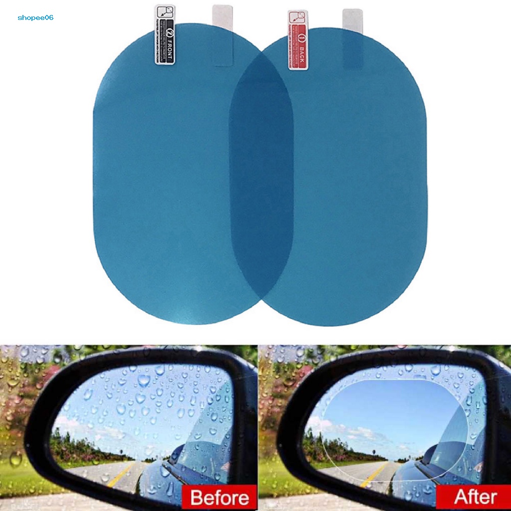 1 Cặp Vỏ Bọc Gương Chiếu Hậu Xe Máy / Ô Tô Hình Oval Chống Nước / Sương Mù / Mưa