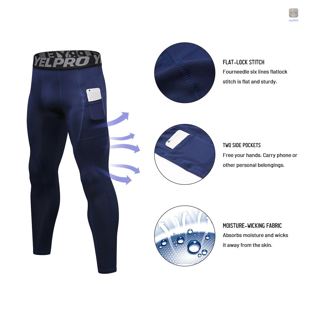 Bộ 3 Quần Legging Thể Thao Mau Khô Có Túi Dành Cho Nam