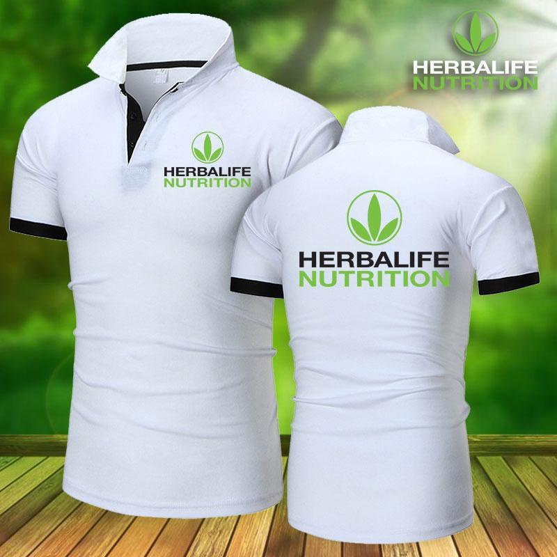 HERBALIFE Áo Thun Polo Cổ Bẻ Dáng Ôm Chất Liệu Cotton Thời Trang Mùa Hè Cho Nam