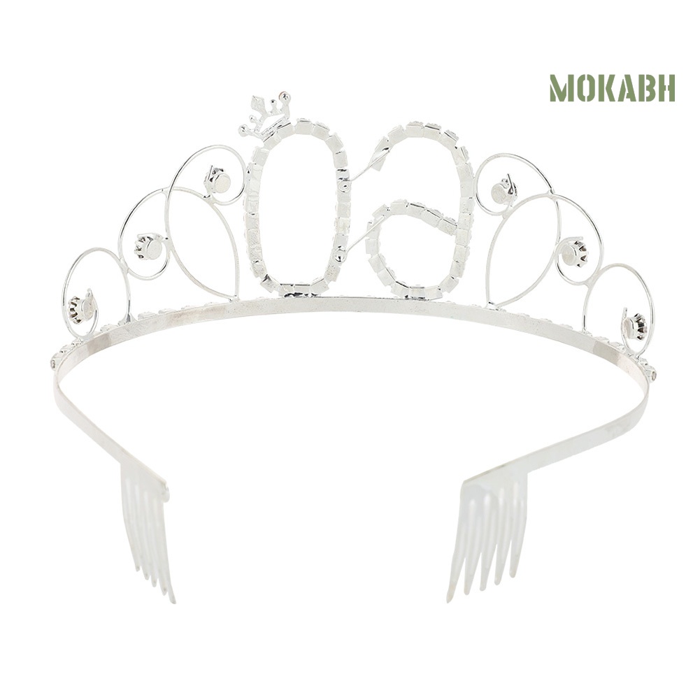 [Mok Abh] Cài Tóc Hình Vương Miện Số 60 Đính Đá Tuyệt Đẹp Cho Cô Dâu