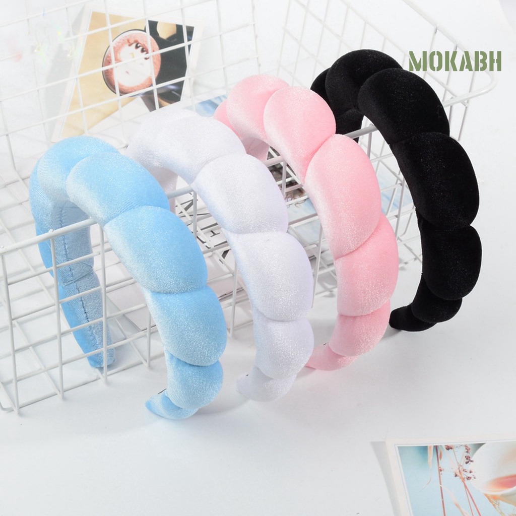 Băng Đô Cài Tóc Bằng Xốp Chống Trượt Màu Sắc Đơn Giản Phong Cách Hàn Quốc