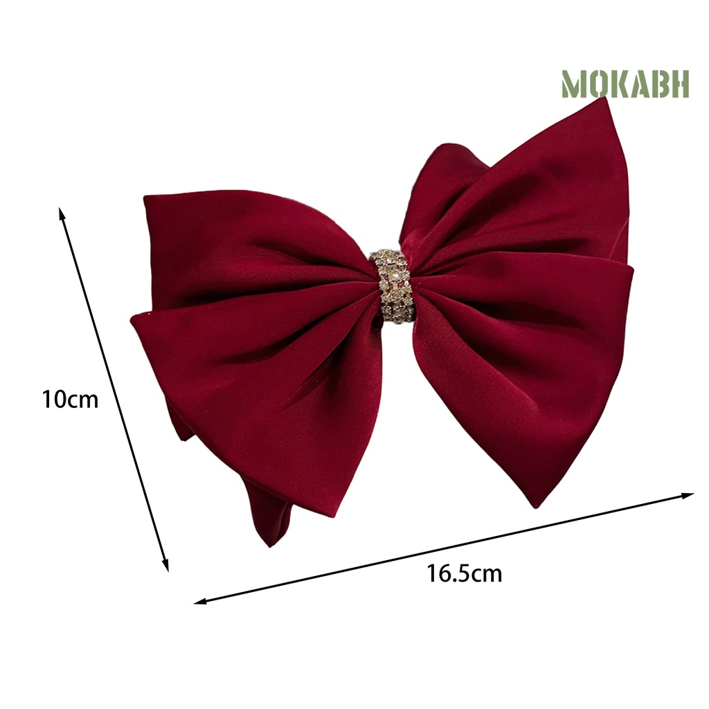 Kẹp Tóc Hình Nơ Hai Lớp Đính Đá Lấp Lánh Chống Trượt