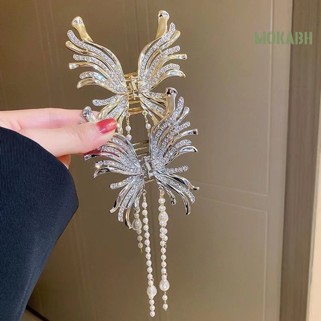 Kẹp Tóc Hình Bướm Đính Đá 3D Co Giãn Dành Cho Nữ