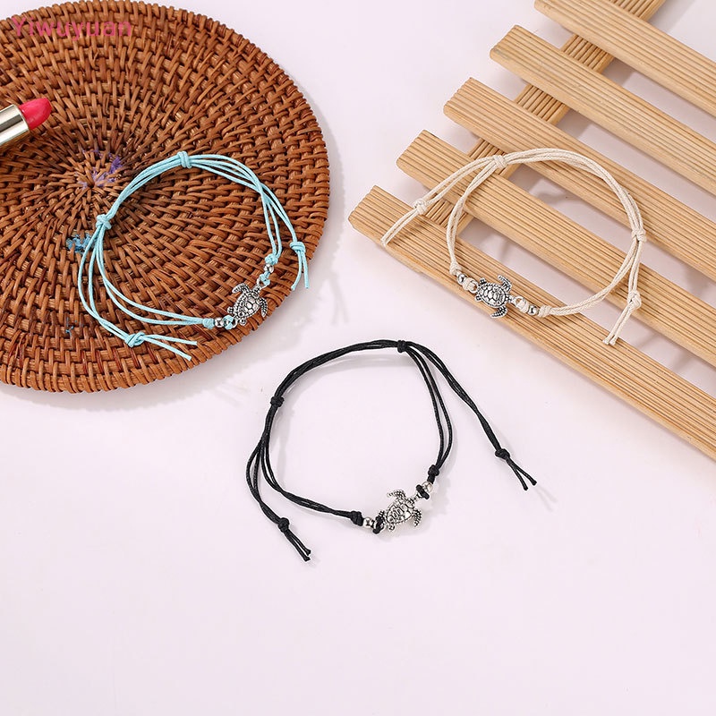 &lt; Yiwuyuan &gt; Vòng Đeo Cổ Chân Mùa Hè Móc Dây Xích Bằng Sáp Cho Nữ Đi Biển Trang Sức