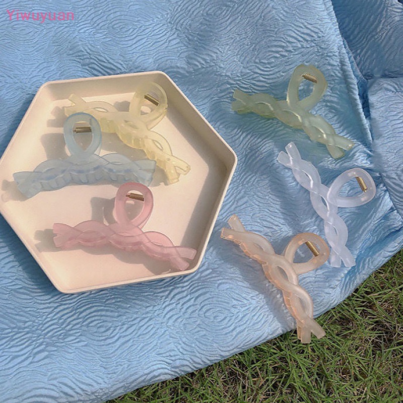 Kẹp Tóc Càng Cua Lớn Bằng Nhựa Trong Suốt Thời Trang Cho Nữ