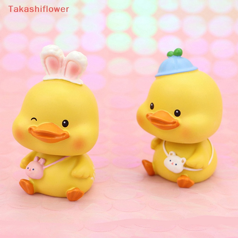 Mô Hình Chú Vịt Lắc Đầu Bằng Nhựa Resin Dễ Thương Trang Trí Xe Hơi