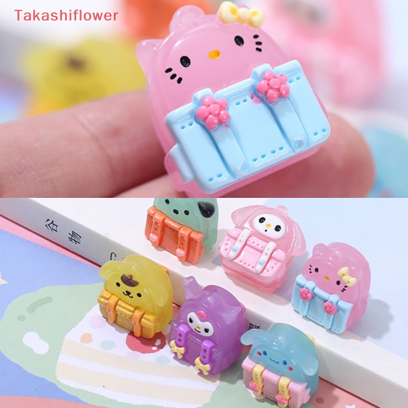 Bộ 5 Phụ Kiện Trang Trí Điện Thoại Hình Ba Lô Sanrios Mini 3D Dễ Thương DIY