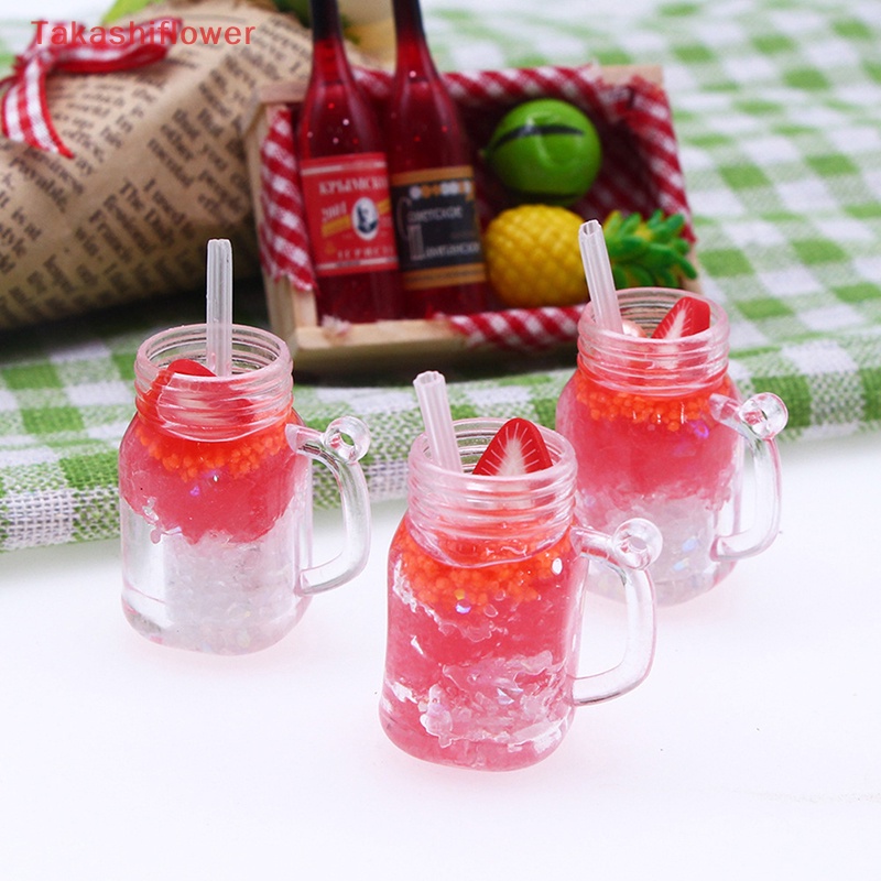Bộ Cốc Ống Hút Màu Dạ Quang Trang Trí Nhà Búp Bê DIY