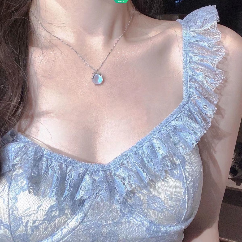 Vòng cổ Đính Đá Mặt Trăng Sang Trọng Lãng Mạn Cho Nữ