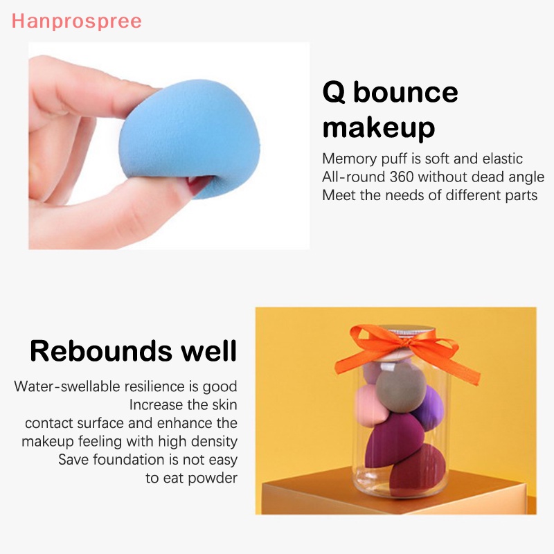 Hanprospree > Mút Trang Điểm Nhiều Kích Cỡ Khác Nhau Kèm Hộp Đựng