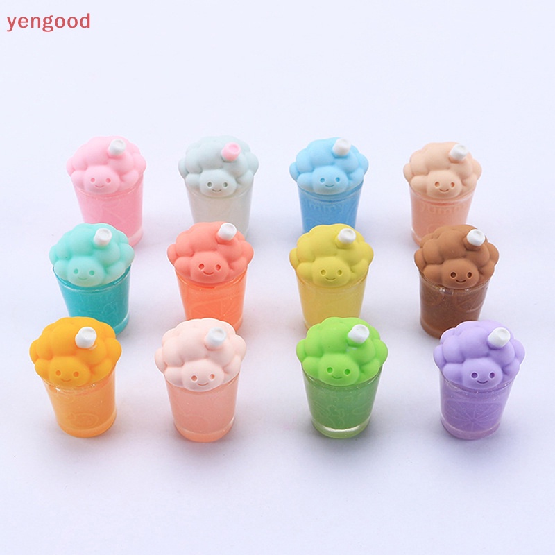 1 Đồ Chơi Mô Hình Đám Mây Lắc Sữa Mini Bằng Nhựa Resin Màu Dạ Quang Trang Trí Bảng Điều Khiển Xe Hơi