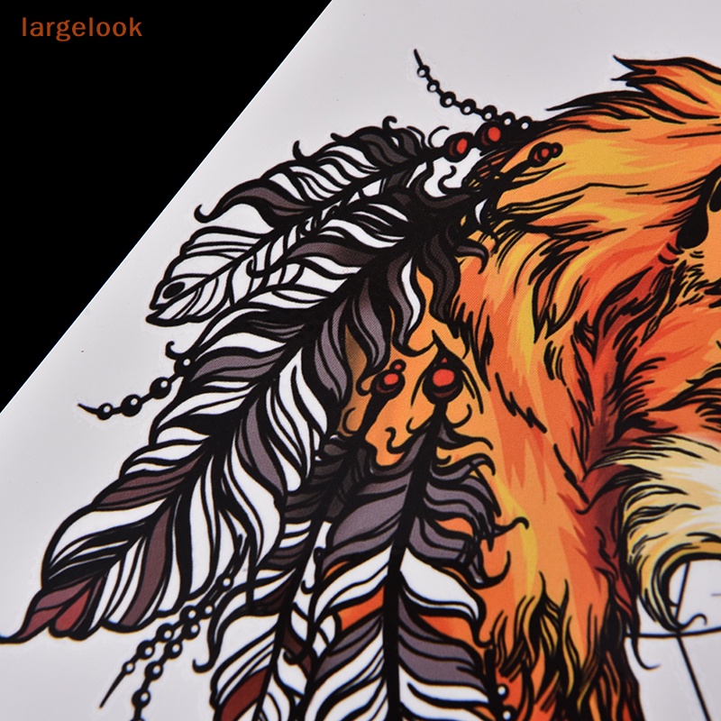 Hình Xăm Dán Tạm Thời Họa Tiết Dreamcatcher / Cáo Cỡ Lớn Chống Thấm Nước