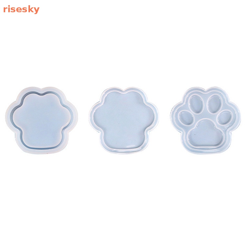 Khuôn Silicone Làm Hộp Đựng Trang Sức Hình Dấu Chân Mèo DIY
