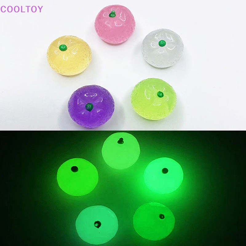 Set 5 Quả Cam Dạ Quang Mini Bằng Nhựa Resin DIY Trang Trí Đa Ứng Dụng